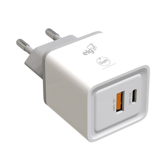 Carregador de Parede ELG 30W USB-A / USB-C Branco